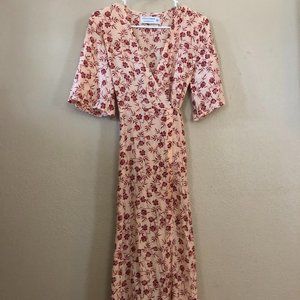 Anthropologie Floral Maxi Dress Size L